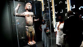 President of Benin inaugurates exhibition with returned artworks