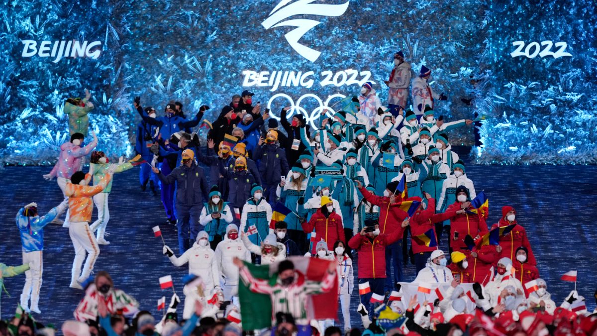 الحفل الختامي لدورة الألعاب الأولمبية الشتوية 2022 في بكين 20 فبراير 2022.