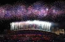 Festa de encerramento no Estádio Nacional, em Pequim