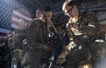 Az ukrán válság miatt lengyelországi bevetésre készülő amerikai katonák Fort Bragg-ben