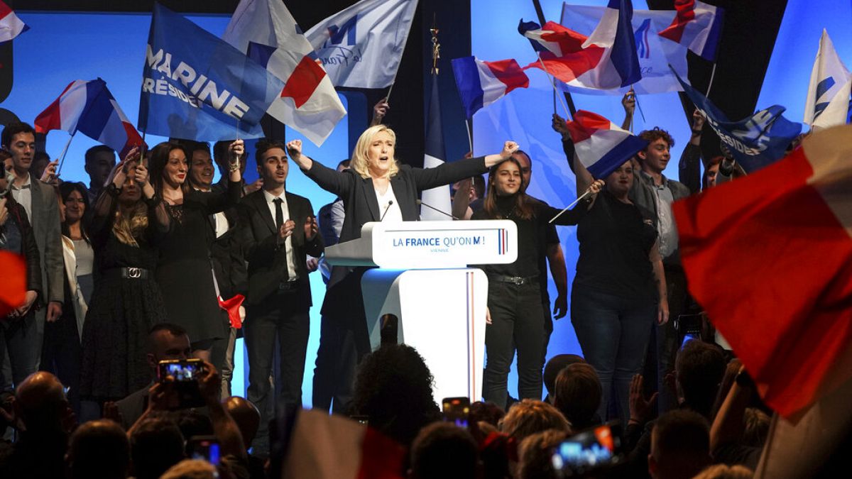 Marine Le Pen en meeting le 18 février 2022