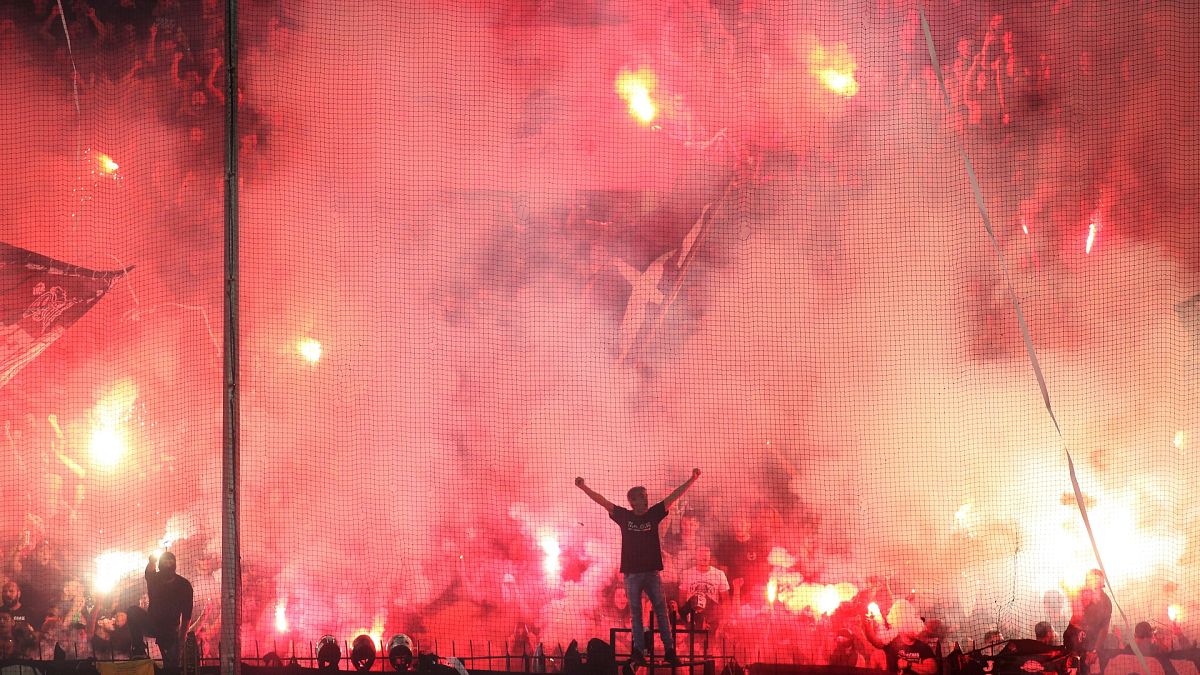 Des supporters du club de football de PAOK