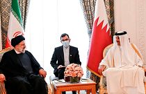  Ebrahim Raisi meets with Qatari Emir Tamim bin Hamad Al Thani