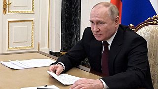 Russlands Präsident Wladimir Putin am 21. Februar 2022