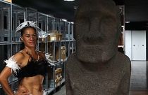 Estátua Moai regressa a casa