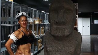 Estátua Moai regressa a casa