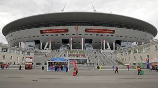 A general view of the St. Petersburg Stadium where the 2022 Champions League final on May 28 was scheduled to be staged. Photo, June 24, 2017.