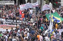 Manifestation de membres de forces de l'ordre à Belo Horizonte, Brésil, le 21 février 2022