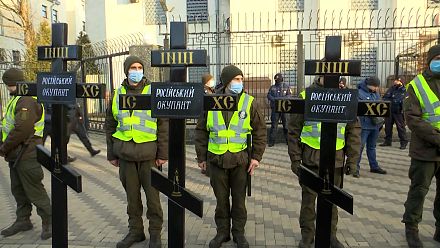 Ukraine Russia Embassy Protest