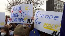 Protest in Paris and Berlin over Russia action on Ukraine