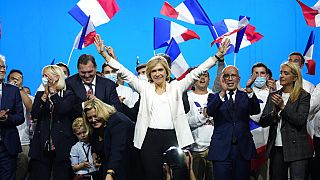 Valérie Pécresse bei einem Wahlkampfauftritt