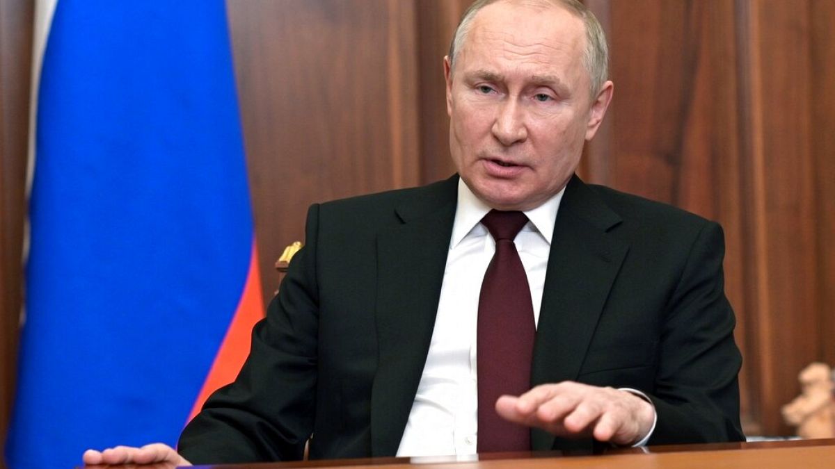 Vladimir Putin en su discurso a la nación del 21 de Febrer de 2022