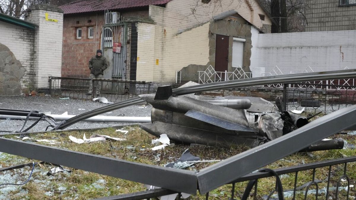 Az orosz bombázás következményei Kijevben 