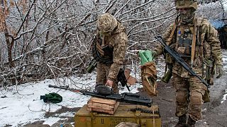 Ukrainische Soldaten in Charkiw im Osten der Ukraine