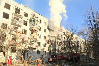 Ukraine: residential buildings shelled