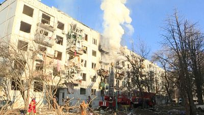 Ukraine: residential buildings shelled