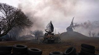 مركز للدفاع الجوي الأوكراني دمره القصف الروسي صباح الخميس 24 شباط/فبراير