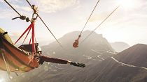 The world's longest zipline in Ras Al-Khaimah, UAE