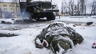 Elesett ukrán katona Harkivban