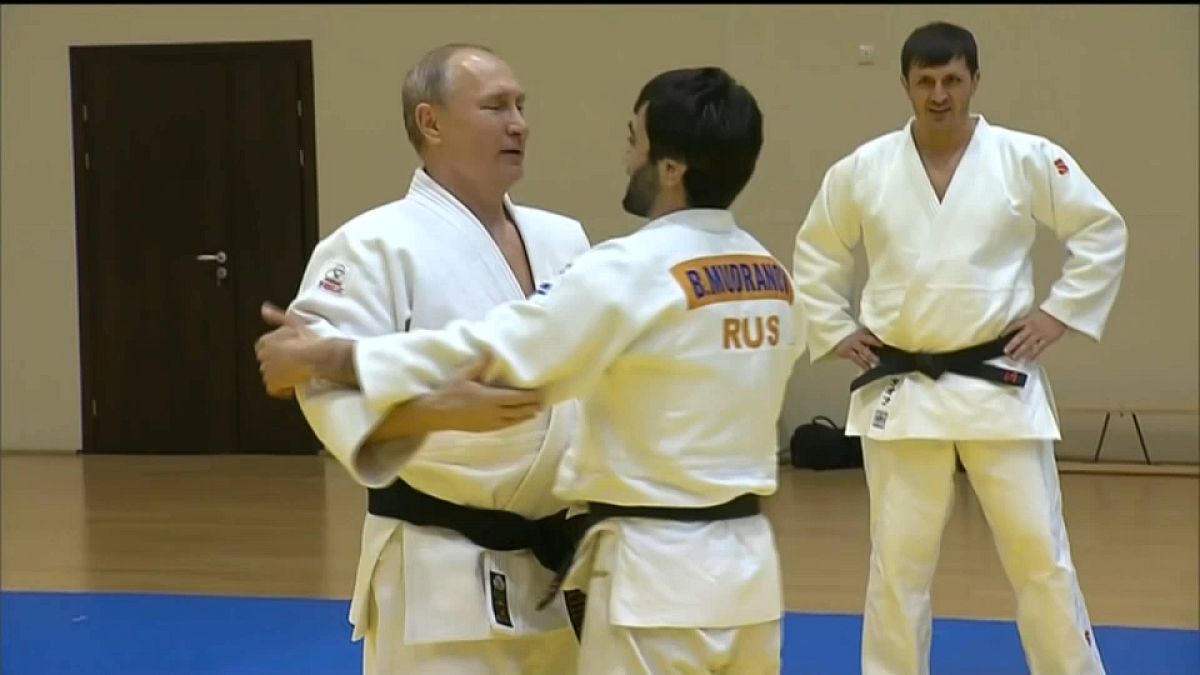 El presidente ruso, Vladímir Putin, durante una demostración de judo