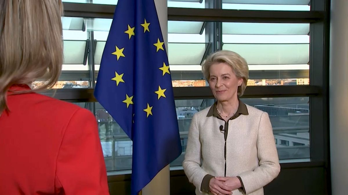 EU-Kommissionspräsidentin Ursula von der Leyen im Euronews-Interview