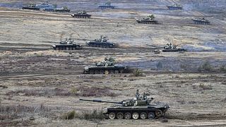 Tankok a nemrég megtartott orosz-belorusz hadgyakorlaton: készültek