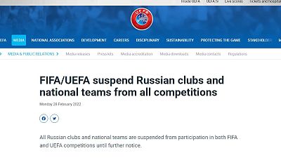 La FIFA y la UEFA suspenden a los equipos y la selección nacional rusa La FIFA y la UEFA suspenden a los equipos y la selección nacional rusa