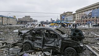 Nach dem Angriff im Zentrum von Charkiw im Osten der Ukraine