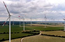 حقل الرياح "أوديرفورلاند" في جاكوبسدورف بالقرب من فرانكفورت - ألمانيا. 2021/06/25