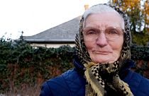 80-year-old grandmother Piroska Baksa walked for seven hours to escape the fighting in the village of Chomonyn
