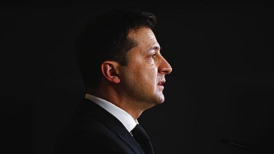 FILE - Ukraine's President Volodymyr Zelenskyy speaks during a media conference at an Eastern Partnership Summit in Brussels, Dec. 15, 2021. FILE - Ukraine's President Volodymyr Zelenskyy speaks during a media conference at an Eastern Partnership Summit in Brussels, Dec. 15, 2021.