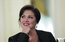 Netrebko attends a news conference at the premiere of Manon Lescaut in the Bolshoi Theater in Moscow, Russia in October 2016