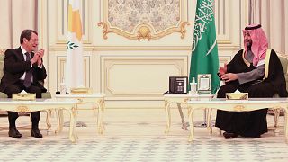 Ο Πρόεδρος Αναστασιάδης με τον Διάδοχο του Θρόνου της Σαουδικής Αραβίας Πρίγκιπα Μοχάμεντ μπιν Αμπντουλαζίζ μπιν αλ Σαούντ