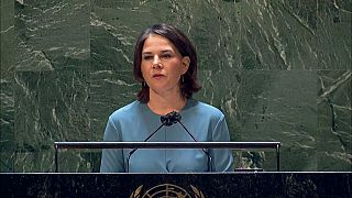 Die deutsche Außenministerin Annalena Baerbock bei der UNO in New York