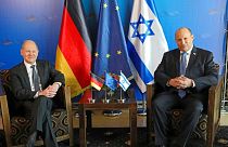Israel's Prime Minister Naftali Bennett meets with German Chancellor Olaf Scholz