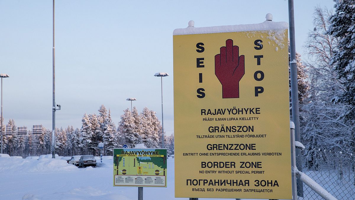 Finnisch-russische Grenze in Salla