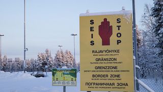 Finnisch-russische Grenze in Salla