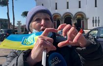 Los italianos donan productos de primera necesidad a los ucranianos