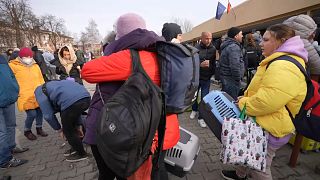 Solidaridad con los refugiados ucranianos en la frontera polaca