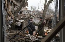 Разрушенные жилые дома в населенном пункте Горенка под Киевом. 