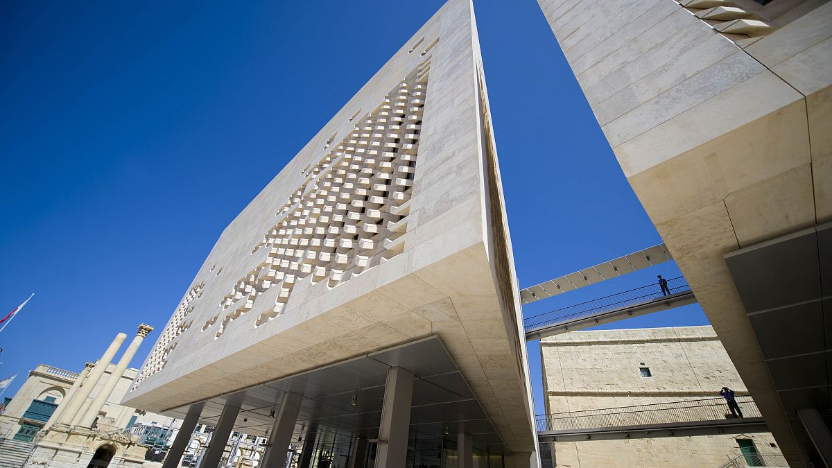 A view of the new Maltese House of Parliament in Valletta.