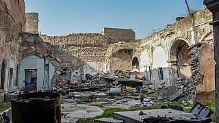 معبد ساسون اليهودي المتهدم في مدينة الموصل شمال العراق- شباط  2022