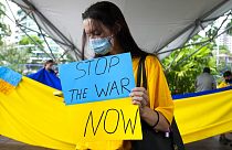 Manifestazione a Panama City contro la guerra in Ucraina