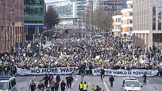 Protest gegen den Krieg in der Ukraine in Hamburg