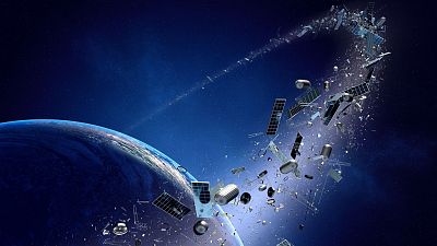 Space junk is on its way to the moon. Space junk is on its way to the moon.