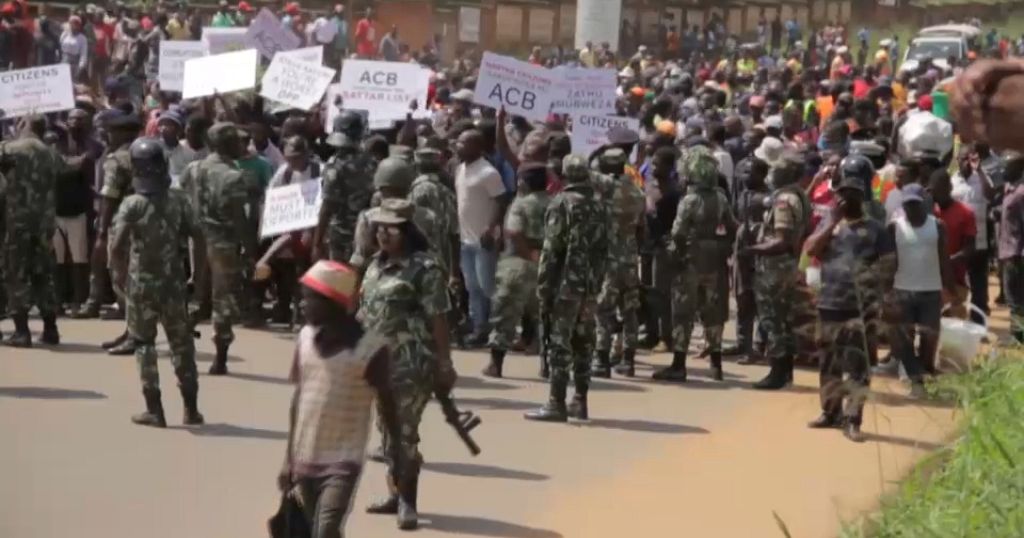 Police are tearing gas at protesters in Malawi