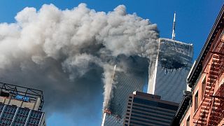 برج‌های دوقلوی آمریکا در زمان حملات یازده سپتامبر