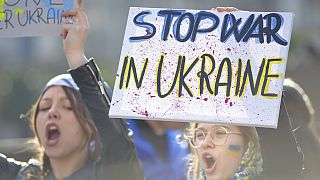 Une manifestation pour l'Ukraine à Milan, le 5 mars 2022