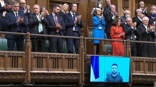 سخنرانی ویدئویی زلنسکی در پارلمان بریتانیا