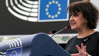 Ukrainian writer Oksana Zabuzhko addresses MEPs on International Women's Day